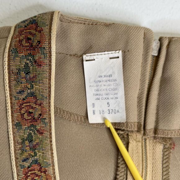 Vintage 70s Jerell of Texas Tan Sleeveless Jumpsuit Jacket Floral Braid Women 5 - Picture 15 of 16